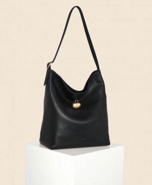 Black Women's Cafuné Drop Hobo Tote Bags | NHA10010FW