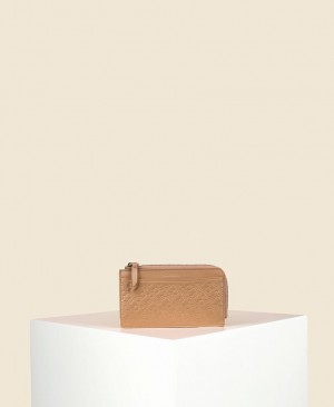 Brown Women's Cafuné C-Lock L-Zip Cardholders | UAL1687ID