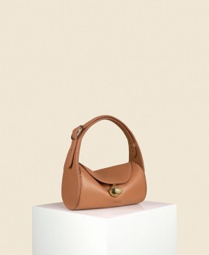 Brown Women's Cafuné Drop Duffel Shoulder Bags | VQE861JA