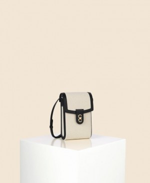 White Black Women's Cafuné Trunk Box Crossbody Bags | DPV1439HV