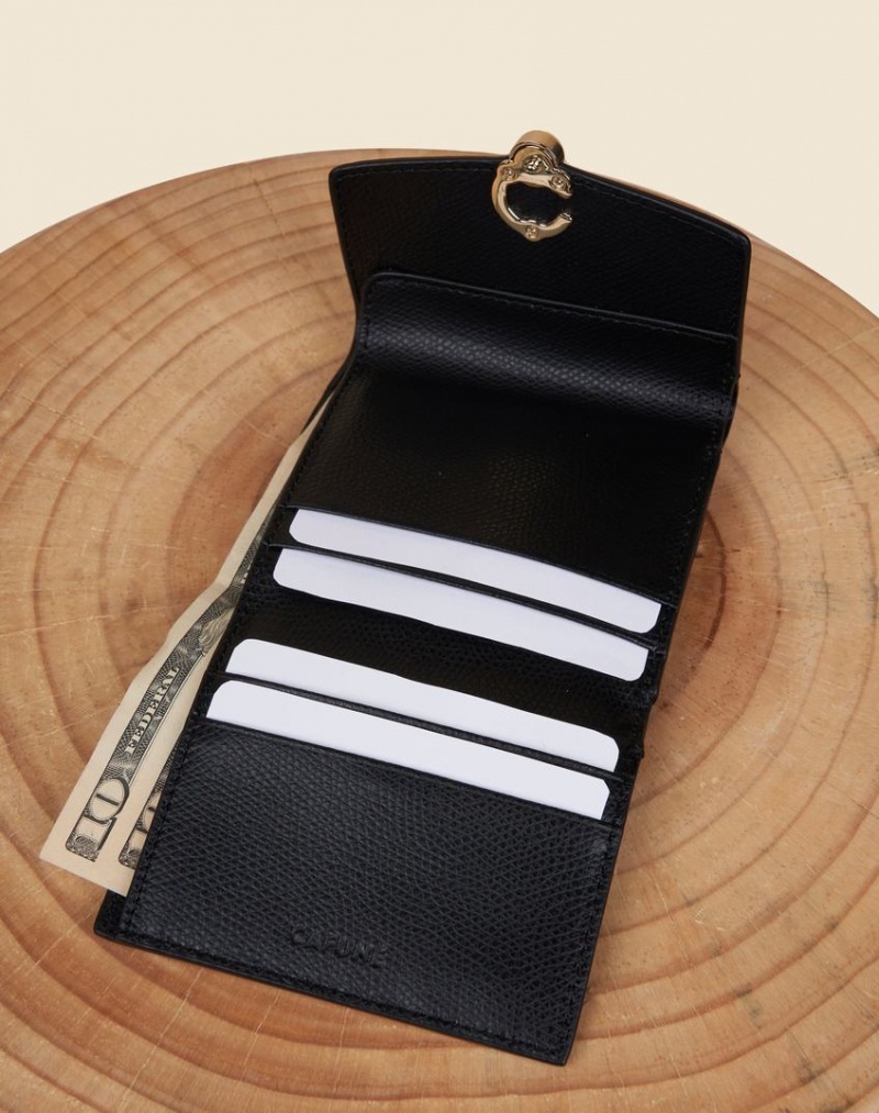 Black Women's Cafuné Double-C Wallets | DKR8980PM