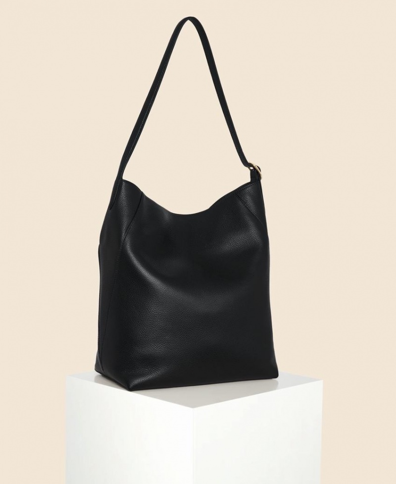 Black Women's Cafuné Drop Hobo Tote Bags | NHA10010FW