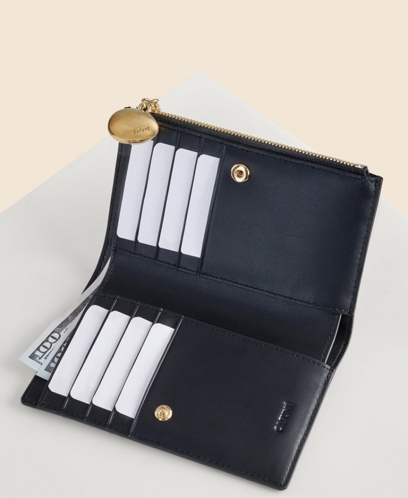 Black Women's Cafuné Egg Long Wallets | QBC5596TY