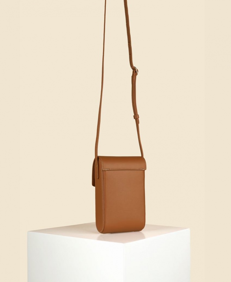 Brown Women's Cafuné Trunk Box Crossbody Bags | TAU354GZ