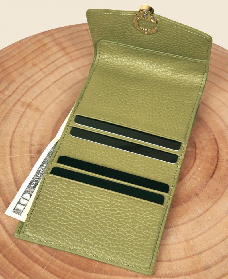 Green Women's Cafuné Double-C Wallets | AKV7074HZ