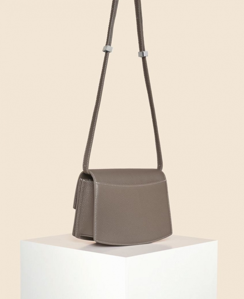 Grey Brown Women's Cafuné Small Pendulum Crossbody Bags | YIG8990LG