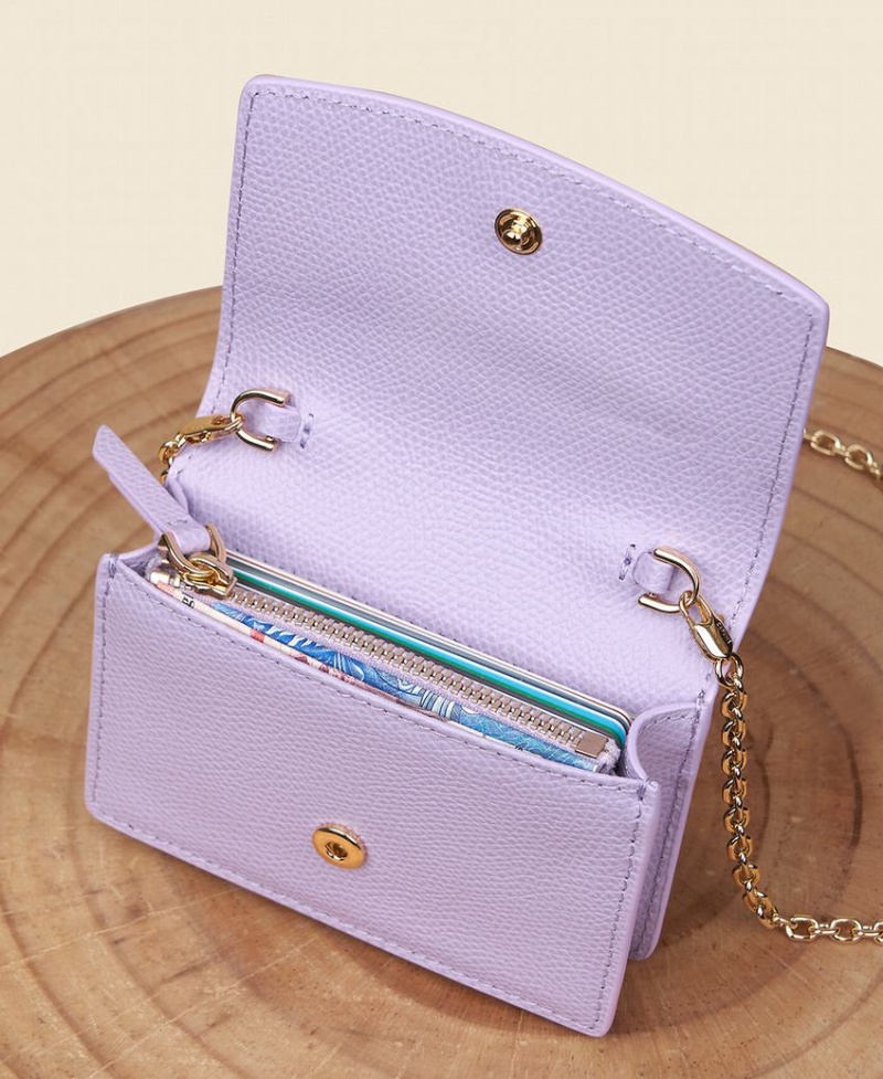 Purple Women's Cafuné Double-C Cardholders | FVF1136DQ