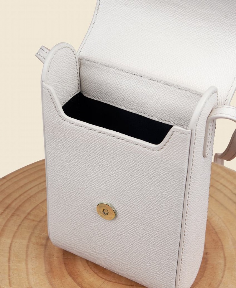 White Women's Cafuné Trunk Box Crossbody Bags | CRA338XR